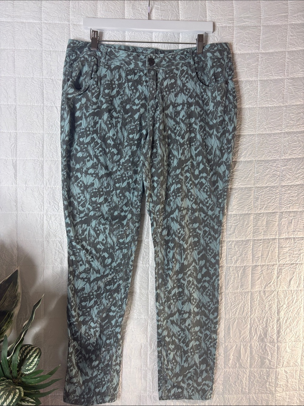 Mossimo Supply Co. Slate Green Printed Chinos